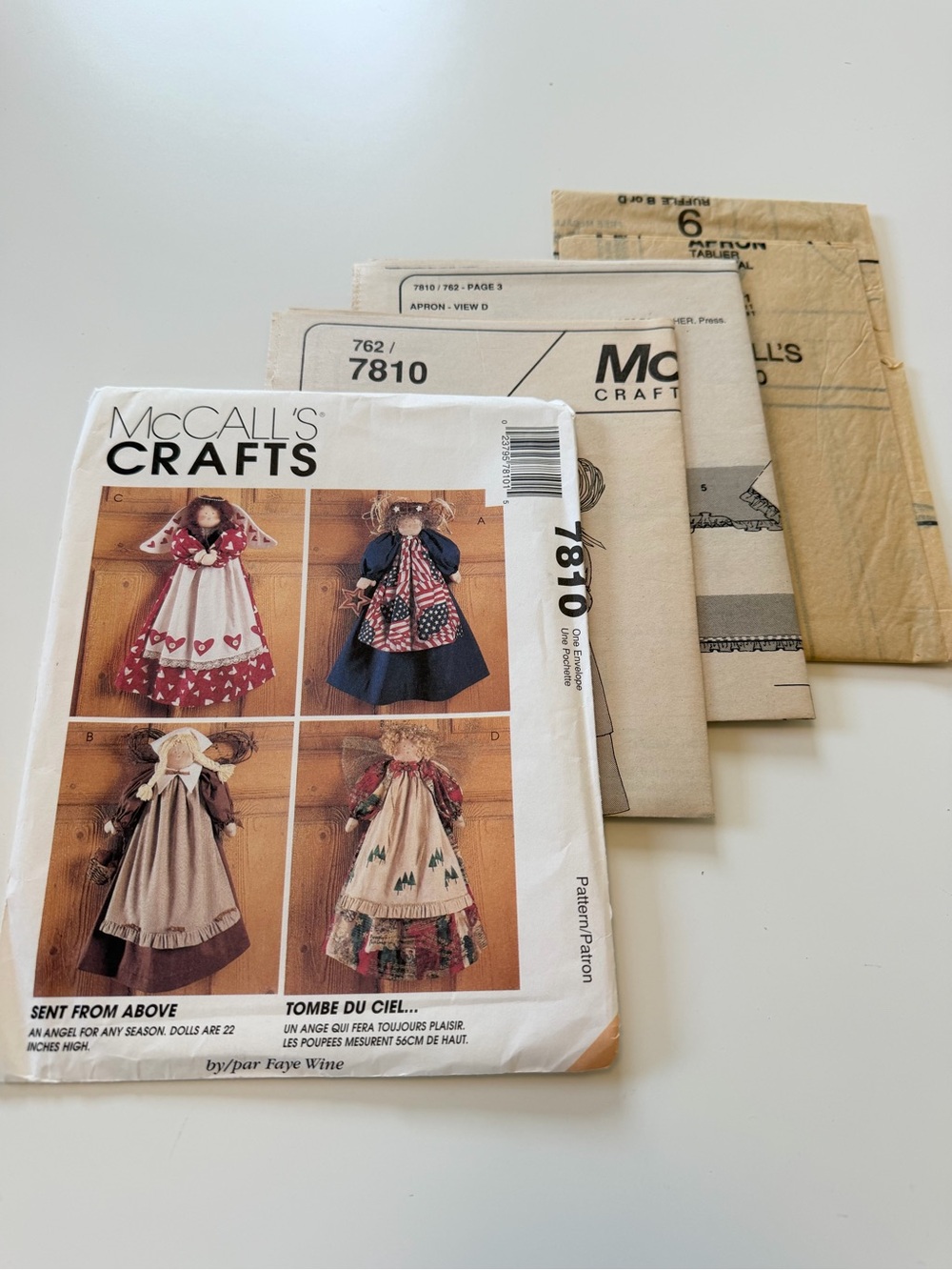 McCall’s Angel Doll 7810 Sewing Pattern Uncut Faye Wine